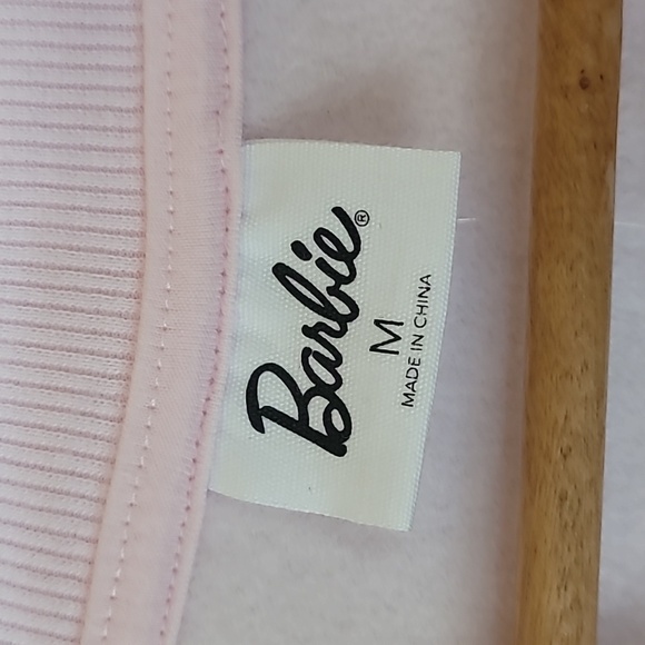 Barbie Sweatshirt, Size M, Fleece, Soft, Pink - Picture 3 of 5